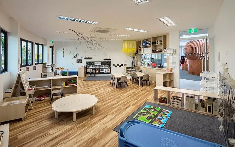 An indoor playroom at a Singapore preschool.